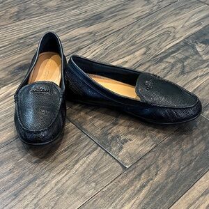 Coach Black Leather Driving Loafers Size 6.5